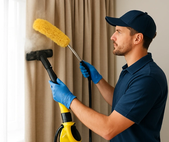 Trusted drapes cleaning technician Matty Curtain Cleaning upper-mount-gravatt QLD