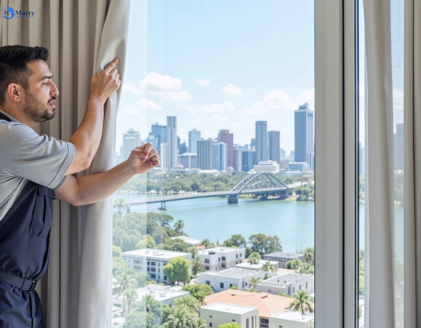 Professional curtain steam cleaning service upper-mount-gravatt QLD by Matty Curtain Cleaning